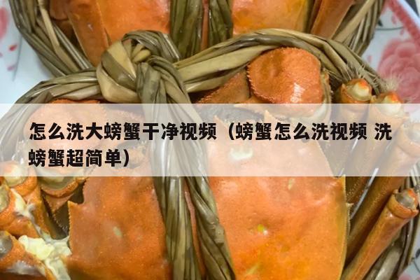 怎么洗大螃蟹干净视频（螃蟹怎么洗视频 洗螃蟹超简单）