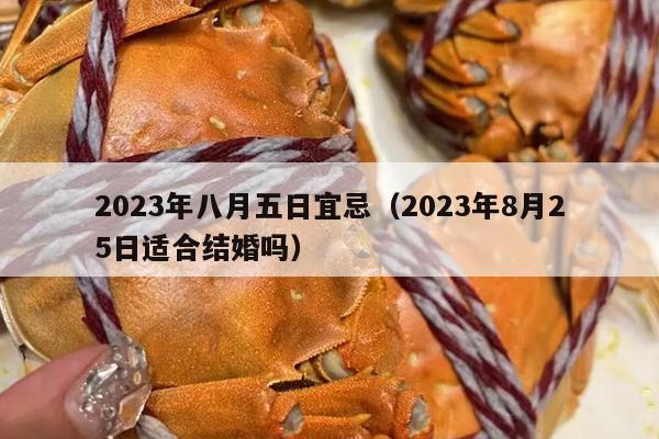 2023年八月五日宜忌（2023年8月25日适合结婚吗）