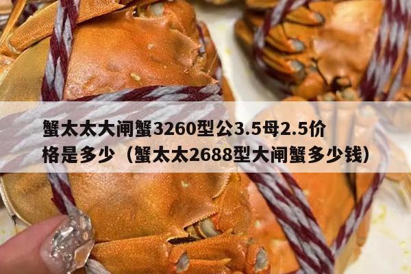 蟹太太大闸蟹3260型公3.5母2.5价格是多少（蟹太太2688型大闸蟹多少钱）