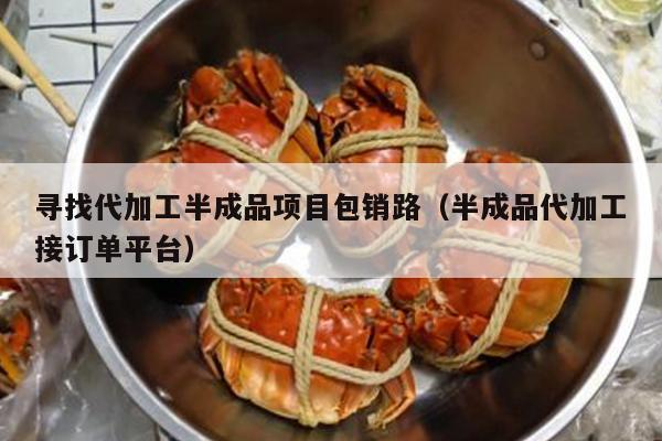 寻找代加工半成品项目包销路（半成品代加工接订单平台）