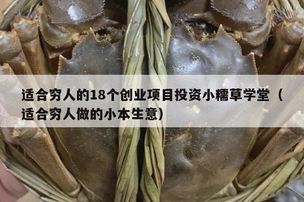 适合穷人的18个创业项目投资小糯草学堂（适合穷人做的小本生意）