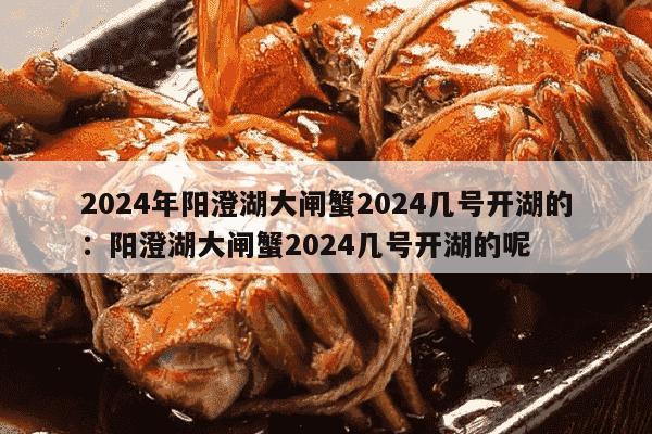 2024年阳澄湖大闸蟹2024几号开湖的：阳澄湖大闸蟹2024几号开湖的呢