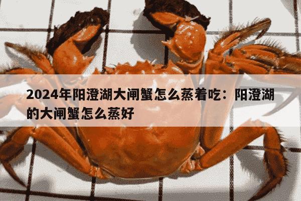 2024年阳澄湖大闸蟹怎么蒸着吃：阳澄湖的大闸蟹怎么蒸好