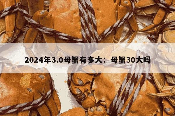 2024年3.0母蟹有多大：母蟹30大吗